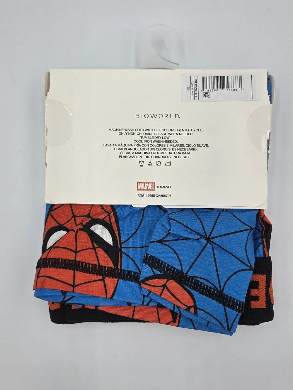 Spiderman Mens Boxer Briefs XL Nwt